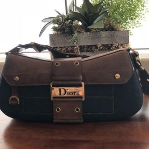 Christian Dior jean leather purse